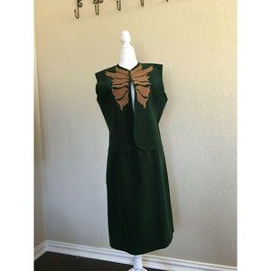 ULTRASUEDE Brand Fabric Vintage Women Suede Green